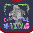 thumbnail image 4 of Inktastic Cocoa Beach Florida Cute Swimming Manatee Boys or Girls Baby Bib, 4 of 4