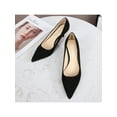 thumbnail image 6 of Ritualay Kitten Heels for Women Non Slip Pumps Walking Comfortable Dress Shoes Black 10, 6 of 9
