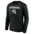 thumbnail image 2 of Men's Brock Bowers Black Las Vegas Raiders Name & Number Team Wordmark Long Sleeve T-Shirt, 2 of 3