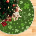 thumbnail image 5 of GZHJMY St. Patrick's Day Clover Christmas Tree Skirt Tree Skirt for Holiday Party Home Christmas Day Ornaments, 47.2", 5 of 6