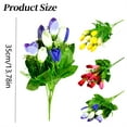 thumbnail image 3 of 1 Bouquet of Home Decoration Flowers Clearance! Multicolor Artificial Flowers Faux Stemstulips for Easter Spring Wreath Wedding Bouquet Centerpiece Floral Arrangement Cemetery Table Décor, 3 of 9