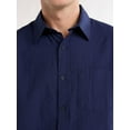 thumbnail image 2 of Free Assembly Men's Seersucker Button Front Shirt with Short Sleeves, Sizes XS-3XL, 2 of 5