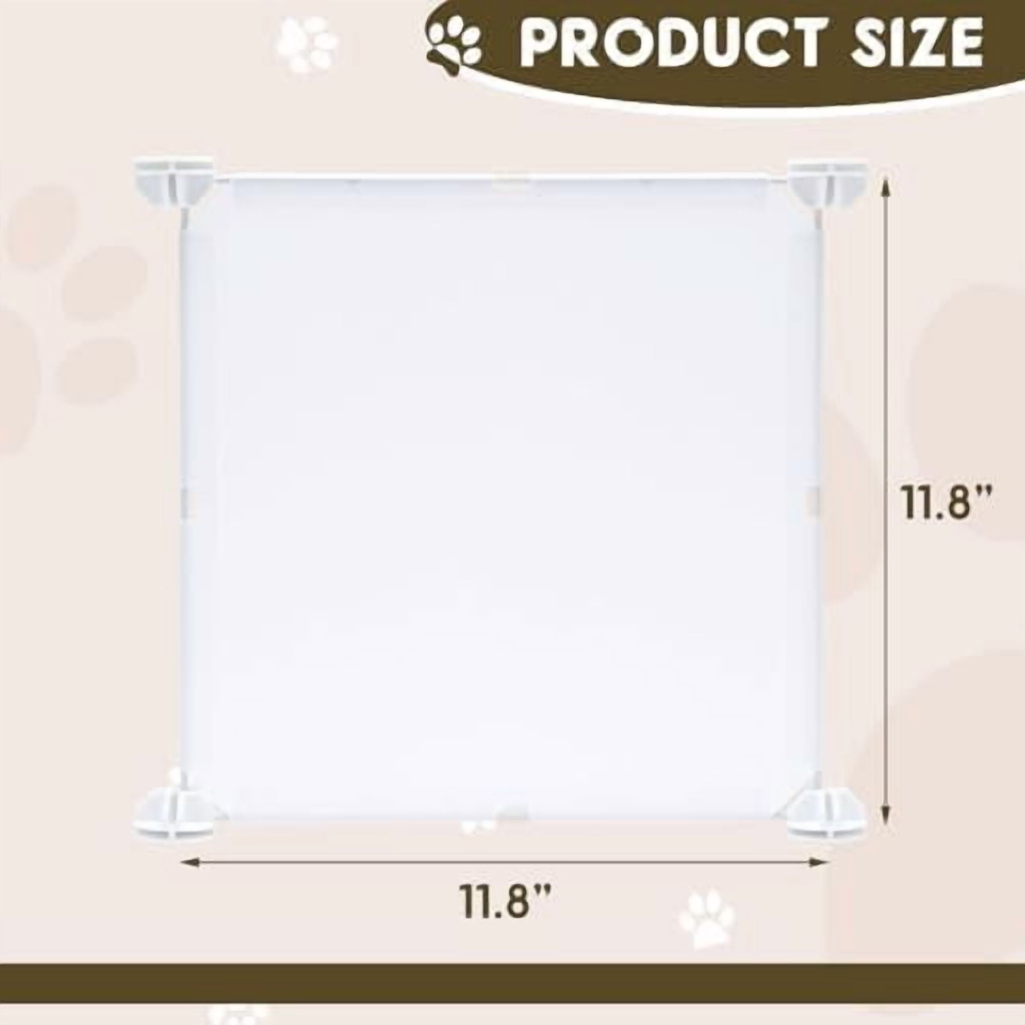 Under Bed Blocker for Pets 11.8" Height 248" Length in Total, Adjustable Bed Blockers to Keep Cats/Dogs Out from Under Beds Fit Queen, King Bed 3 Sides, Easy to Use, White