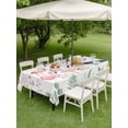 thumbnail image 4 of Outdoor Tablecloth with Umbrella Hole for Patio/Picnic/Party/Camping, Tropical Flamingo Waterproof Table Cloth Rectangle Table Cover Washable, Summer Botanical Plants Pink Windflowers (60"x 102"), 4 of 8