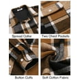 thumbnail image 5 of COOFANDY Men's Plaid Jacket Button Up Jacket Overshirt Fall Fashion Shirt with Pockets, 5 of 6