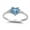 T0011 Sea Blue, variant on PULABO Classic Proposal Cocktail Ladies For Women Dazzling Comfortable Fit CZ AAA Zircon Ring Thoughtful Surprise Gift Box Included