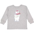 thumbnail image 3 of Inktastic Christmas Bear, Polar Bear, Hat, Christmas Lights Boys or Girls Long Sleeve Toddler T-Shirt, 3 of 5