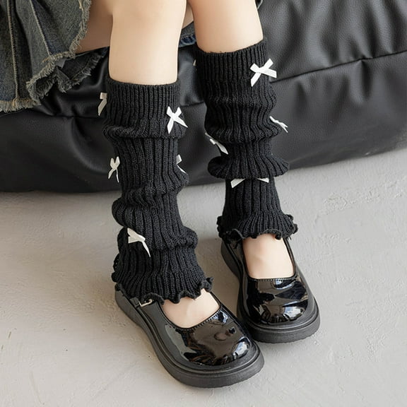 BAODANN Kids Leg Warmers Knitted Leg Warmers Loose Socks Knee High Leg Warmers For Girls Kid Athletic Socks Kid Low Sock Kids Seamless Sensitivity Socks Boys Sock Size Chart Girls Size 2 Socks Socks