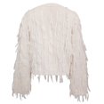 thumbnail image 5 of Lovskoo Sweaters for Women Long Sleeve Loose Tassel Trendy Casual Solid Round Neck Pullover Sweater Top White, 5 of 5