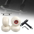 thumbnail image 3 of jinwen Roues de Planche à Roulettes 4X, Roues de Remplacement 52mm Dureté 95A avec Roulements ABEC-9 608 RS Installés Clé Type T Outil à Clé Allen Roulement Blanc Rouge, 3 of 9