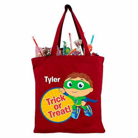 - Personalized Super Why! to the Rescue Red Trick-or-Treat Bag