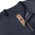 thumbnail image 6 of ZyeKqe Mens Long Sleeve Tops Knitted Button Front Crewneck Casual Lightweight Comfy Workout Athletic Shirts with Pocket, 6 of 8