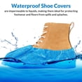 thumbnail image 5 of Blue Disposable Shoe Covers for Indoors, 15.75 x 6 inch. 2000 Pack CPE Surgical Boot Covers Disposable. Shoe Booties Disposable with Elastic Band. Waterproof Disposable Foot Covers for Shoes, 5 of 8