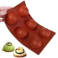 thumbnail image 1 of Silicone Semi Sphere Mold, Food Grade Silicone Chocolate Bomb Molds For Creative Treats Making, Easy Clean Nonstick Large Chocolate Sphere, Perfect For Events, 1 of 5