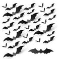 thumbnail image 4 of Sylvtty 72/120Pcs 3D Bat Wall Stickers Realistic Pattern Easy to Install Wall Decals Halloween Decorations Party Supplies, 4 of 7