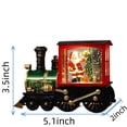 thumbnail image 3 of Christmas Lantern Train Shaped Snow Globe Vintage Christmas Water Glittering Snowing Globe Night Light, Battery Operated Snowglobe Decoration Xmas Ornaments Gifts, 3 of 8