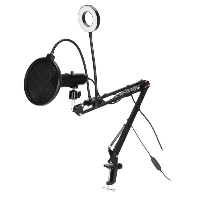 Micrófono Para PC ANGGREK Con luz de Relleno Práctico Profesional Para Concierto discurso