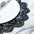 thumbnail image 4 of BalsaCircle 6 Black Round 15" Romantic Floral Lace Vinyl PLacemats Doilies Wedding Party, 4 of 8
