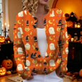 thumbnail image 2 of Evdexr Halloween Cardigan Women Skeleton Pumpkin Graphic Cardigan Sweaters Funny Knit Button Down Long Sleeve Jackets Open Front Lightweight Cardigans XL, 2 of 5