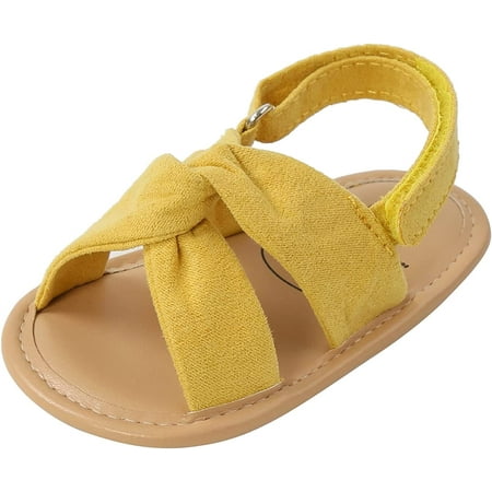 

QWZNDZGR Breathable Summer Baby Girls Sandals Simple Style Solid Color Soft Sole Prewalker