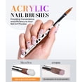 thumbnail image 3 of MelodySusie 3Pcs Nail Art Brush Set, Sizes 8 10 14 for Acrylic Application and Powder Extension, Zebra, 3 of 8