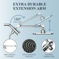 thumbnail image 3 of Ophanie 12 Inch High Pressure Rain Shower Head Combo with Adjustable Extension Arm - Wide Rainfall & 5 Spray Handheld Showerhead - Dual Anti-Clog Nozzles for Ultimate Shower Experience, Silver Chrome, 3 of 10