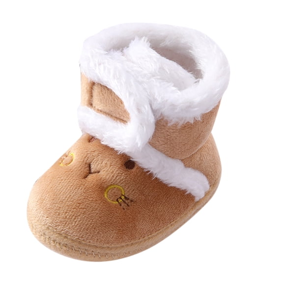EDFBUYKRS Baby Girls Boys Soft Booties Snow Boots Toddler Warming Shoes