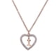 thumbnail image 3 of Collar de Mujer Corazón con Inciales LuckyLy, Modelo Adina rosa UNITALLA, 3 of 7