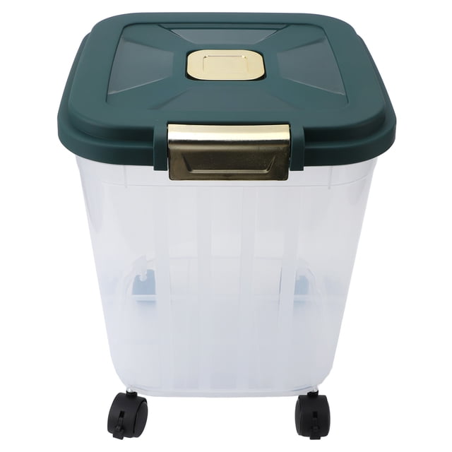 Contenedor De Soporte De Arroz, Recipiente De Grado Alimenticio A Prueba De Polvo De Gran Capacidad Con Rueda Rodante, Contenedor De Almacenamiento Hermético