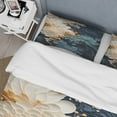 thumbnail image 4 of Designart "Liquid Ink VORTEX IV" Abstract Bedding Covert Set - Abstract Spirals Gold Modern Bed Set With 1 Sham, 4 of 6