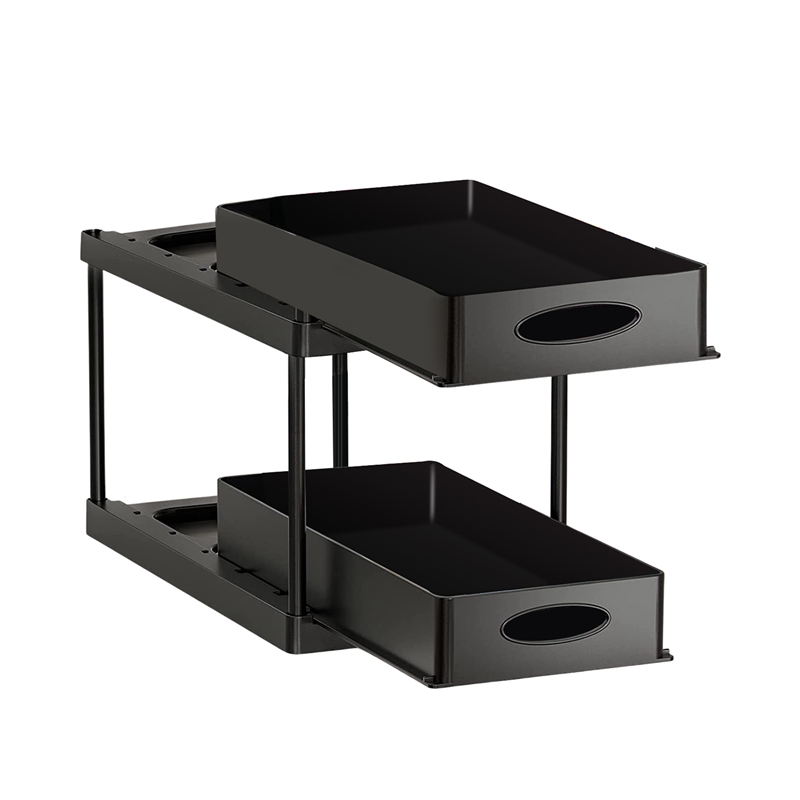 Under Sliding Basket Organizer, 2 Tier Storage Under