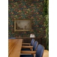 thumbnail image 3 of NextWall  Bird Floral Peel and Stick Wallpaper 20.5 in. W x 18 ft. L - Carmine & Blue Lagoon, 3 of 9