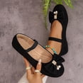 thumbnail image 4 of KEVCHE Womens Bow Decoration Single-Strap Dress Shoes, Round Toe Comfortable Flats for Daily Fashion and Party Occasions, Stylish Wide Width Casual Footwear, 4 of 7