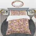 thumbnail image 2 of Designart 'Triangular Gold Design II' Mid-Century Modern Duvet Cover Set, 2 of 4