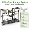 thumbnail image 3 of UNTIMATY Large Garden Tool Organizer with Shelves and Basket Heavy Duty Garden Tool Rack for Garage Shed and Yard Tool Storage, 3 of 10