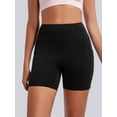thumbnail image 2 of RUNNING GIRL Women’s High Waisted Biker Shorts with Side Pockets, Tummy Control Stretch Workout Shorts for Yoga Gym Running, 2 of 6