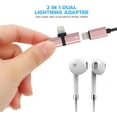 thumbnail image 3 of Headphone Adapter Charging Adapter Compatible With Iphone Xs, Xr, Xr Max, X, 8, 8 Plus, 7, 7 Plus, Ipad 4, Pro, Mini, 2 - In Rose, 3 of 4
