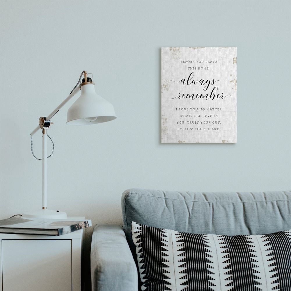 Stupell Industries Always Follow Your Heart Phrase Country Home Charm Designed by Jennifer Pugh