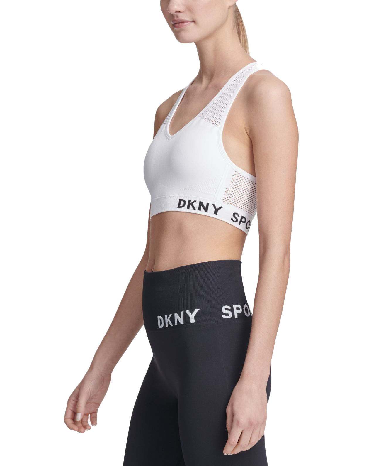 DKNY Women's Sport Strappy Low Impact Sports Bra Top sky blue Size XS MSRP  $39 