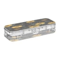 thumbnail image 2 of Plastic Pencil Box Large Capacity Pencil Boxes Clear Boxes with Snap-Tight Lid Stylish Office Supplies Storage Organizer Box Yellow Sunflower Pattern, 2 of 7