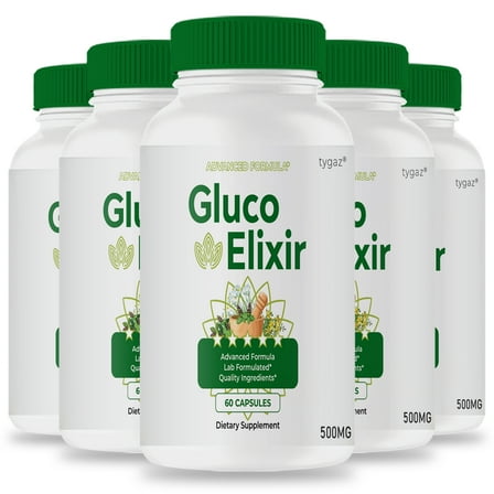 (5 pack) GlucoExlir - Gluco Elixir Pill Supplement