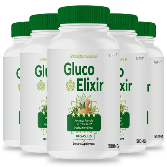 (5 pack) GlucoExlir - Gluco Elixir Pill Supplement