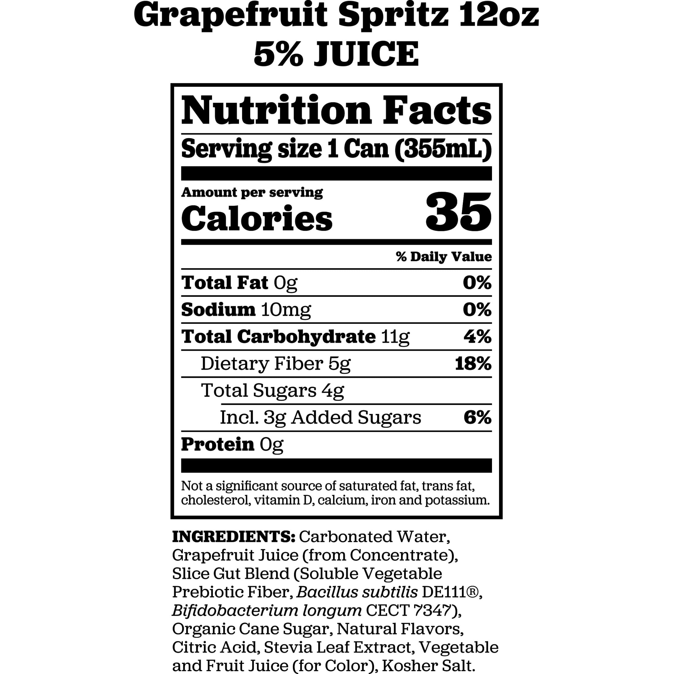 Slice Grapefruit Spritz Soda, 12 fl oz Can
