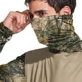 thumbnail image 5 of Havenx Mens Camouflage Upf 50+ Fishing Shirts Long Sleeve Hooded Rapid Dry Hoodies with Mask Uv Protection Hoodie Shirt Outdoor Fishing Lightweight Casual Summer Blouses,Green 3XL, 5 of 6
