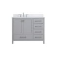 thumbnail image 3 of 42 inch Single Bathroom Vanity in Gray with Backsplash, 3 of 8