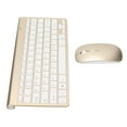 Wireless Keyboard, Mute Button Keyboard Mouse Set For Office Gold