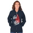 thumbnail image 3 of Go Local Sport Team Number 1 Fan Sign Unisex Fleece Graphic Zip Up Hoodie Brisco Brands 2X, 3 of 5