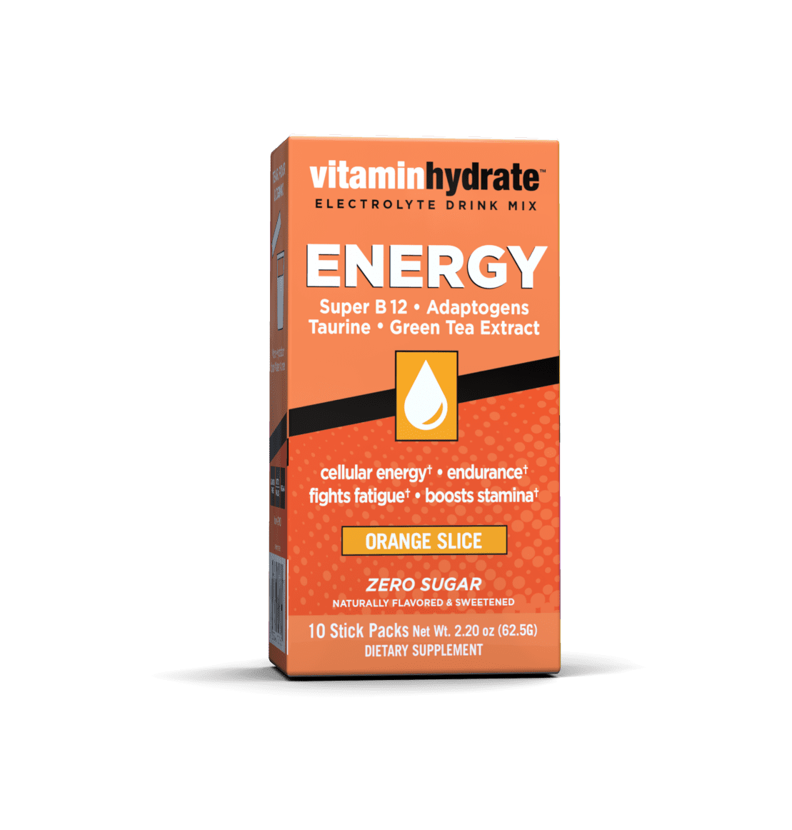Vitamin Hydrate Electrolyte Drink Mix, Energy, Orange Slice, 10 Ct ...
