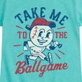 thumbnail image 3 of Instant Message - Take Me To The Ballgame - Girls Fitted Short Sleeve Tee, 3 of 6