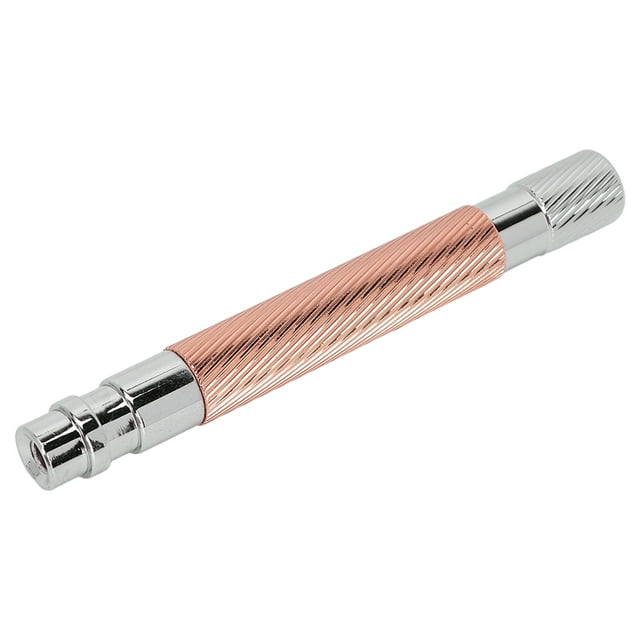 Long Handle Metal Hand Shaver Handle Handle Shaver Accessories Handle Anti Slip Washable Reusable Metal Hand Shaver Handle For MenCopper